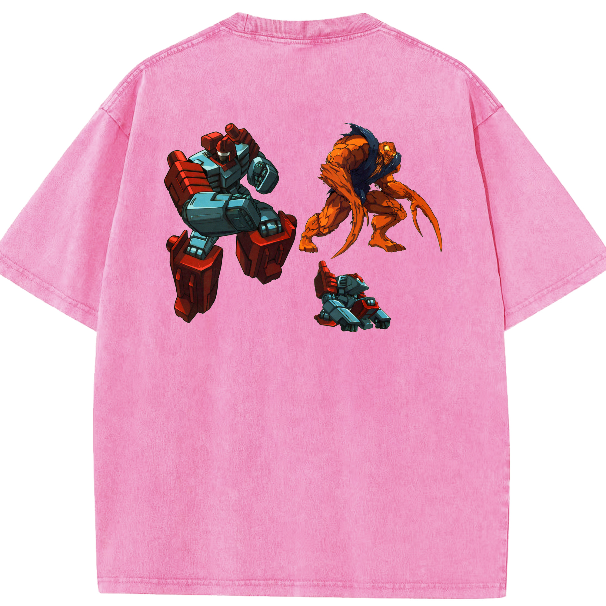 （画像用）  綿100% ヴィンテージ風 半袖Tシャツ（背面プリント）